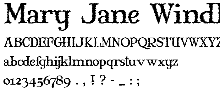 Mary Jane Windlin font